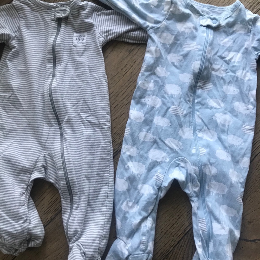 Pair of Carter’s footed pajamas